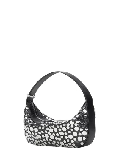 Staud Nappa Leather Shoulder Bag Rivets Design