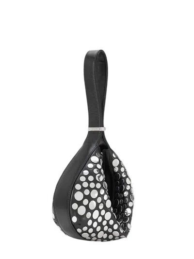 Staud Nappa Leather Shoulder Bag Rivets Design