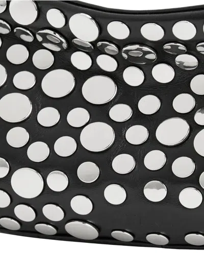 Staud Nappa Leather Shoulder Bag Rivets Design