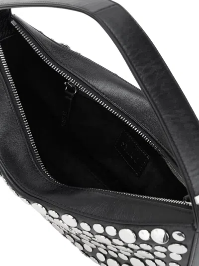 Staud Nappa Leather Shoulder Bag Rivets Design
