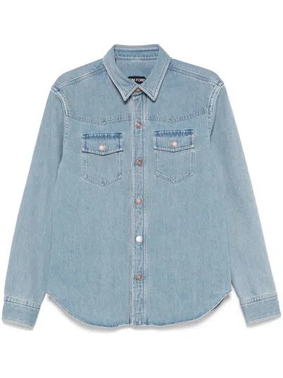 Tom Ford Washed Denim Shirt In Blue