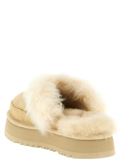 Ugg Disquette Chalet Flat Shoes Beige In Animal Print