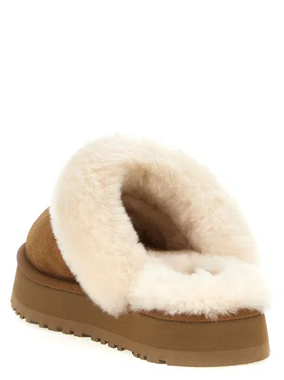 Ugg Disquette Flat Shoes Brown In Animal Print