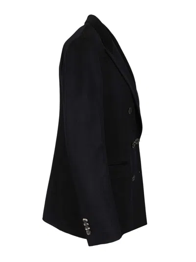 Tagliatore Double-breasted Blazer Jackets Black In Black