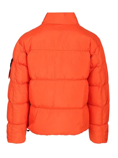 Stone Island Down Jacket In Lightweight Recycled Nylon Reps Jackets Red In Multi
