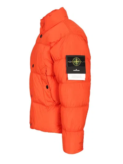 Stone Island Down Jacket In Lightweight Recycled Nylon Reps Jackets Red In Multi