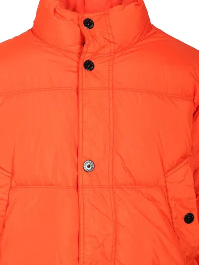 Stone Island Down Jacket In Lightweight Recycled Nylon Reps Jackets Red In Multi
