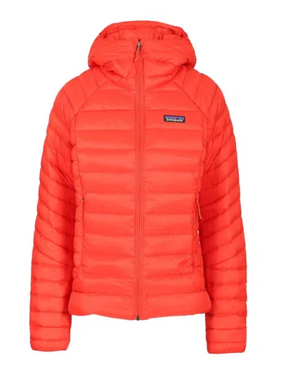 Patagonia Down Sweater™ Hoody Coats Red In Orange