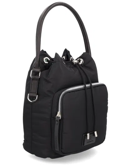 Premiata Modern Bucket Bag Featuring Zip Pocket In Black