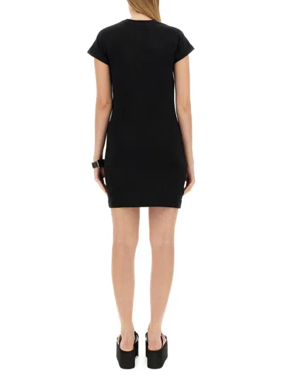 Moschino Couture Dress With Logo In Black