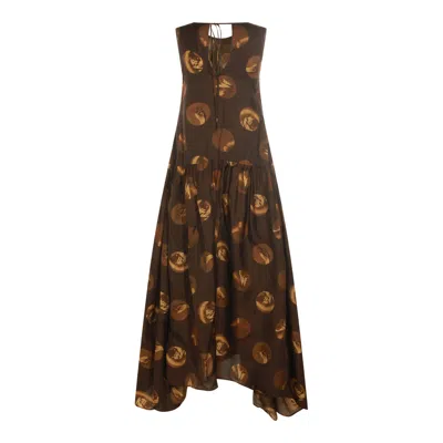 Uma Wang Black Viscose Dress In Brown