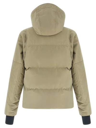 Moncler Elfin Puffer Jackets Beige In Green