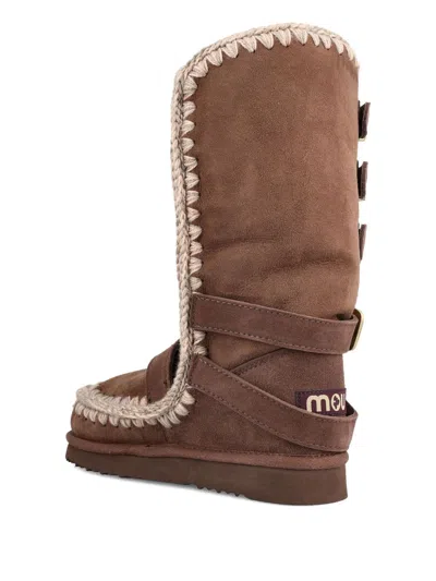Mou Eskimo 40 Buckle Straps Boots In Animal Print