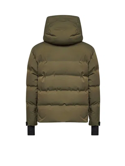 Moncler Nylon Down Jacket Featuring Adjustable Elements In Green