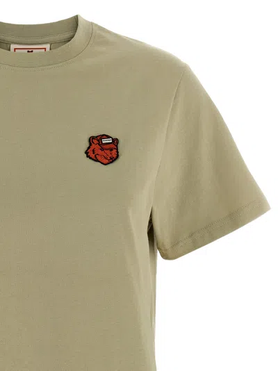 Maison Kitsuné Hunter Fox Head Short Sleeve T-shirt In Green