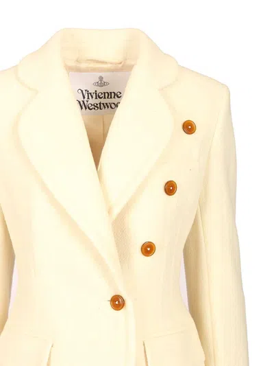 Vivienne Westwood Georgia Jacket Jackets White In Neutral