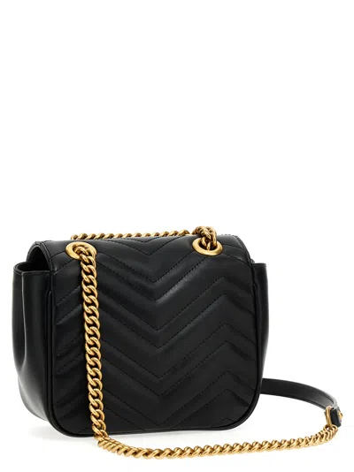 Gucci Gg Marmont Crossbody Bags Black In Black