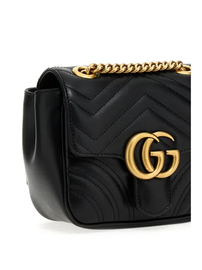 Gucci Gg Marmont Crossbody Bags Black In Black