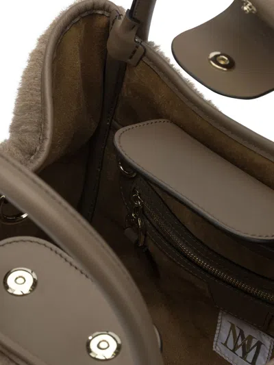 Max Mara Brown Alpaca Blend Handbag In Gray