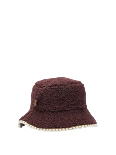 Ugg Textured Scalloped Hat In Brown