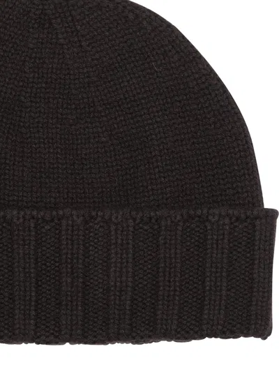 Drumohr Brown Cashmere Hat In Black