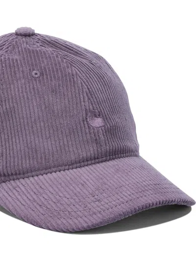Carhartt Wip Purple Cotton Hat In Gray