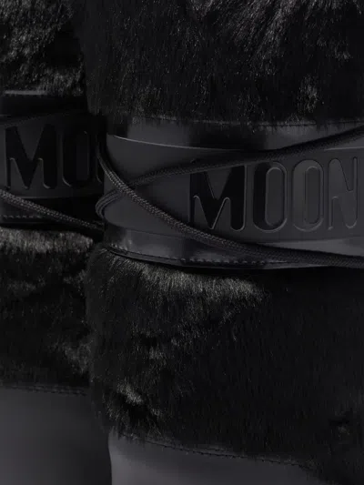 Moon Boot Icon Faux Fur Boots In Animal Print