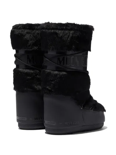 Moon Boot Icon Faux Fur Boots In Animal Print