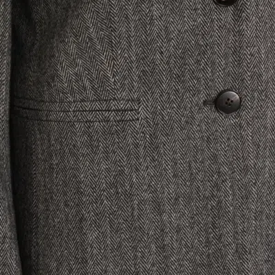 Antonelli Herringbone-button Jacket In Gray