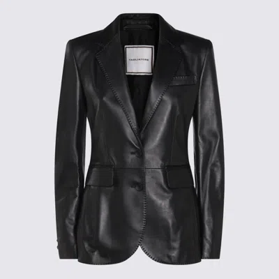 Tagliatore Single Breasted Blazer Notched Lapels Pockets In Black