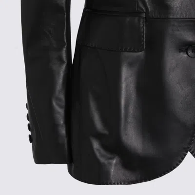 Tagliatore Single Breasted Blazer Notched Lapels Pockets In Black