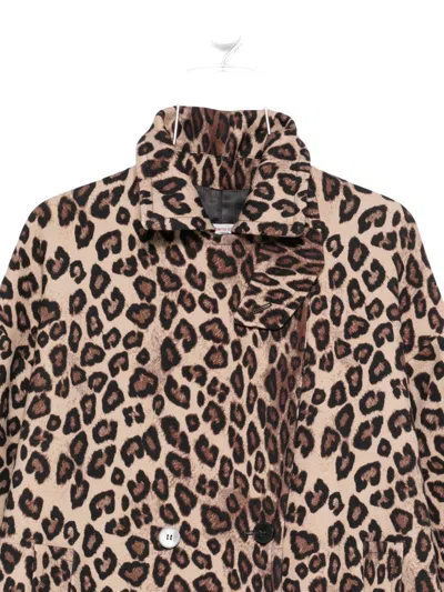 Alberto Biani Animal-print Peacoat In Multi