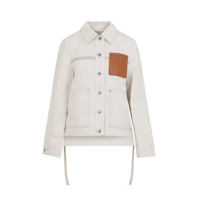 Loewe Utility Jacket With Chest Pocket And Cuffs In Neutral