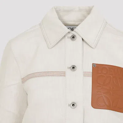 Loewe Utility Jacket With Chest Pocket And Cuffs In Neutral