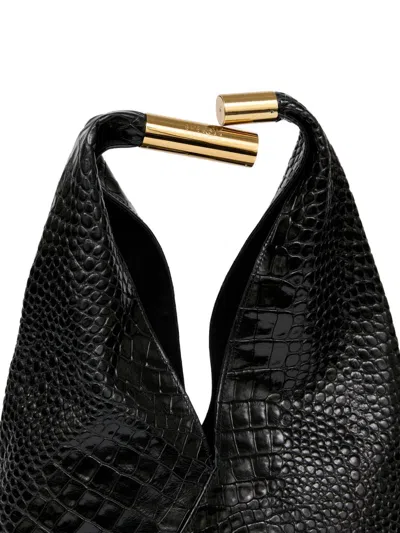 Mm6 Maison Margiela Japanese Medium Leather Handbag In Black