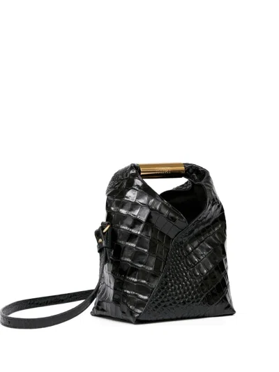 Mm6 Maison Margiela Japanese Small Leather Handbag In Black
