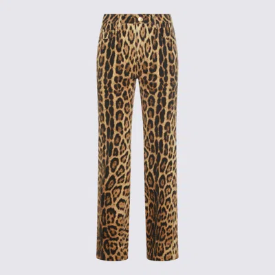 Roberto Cavalli Jeans Boot-cut - Beis In Animal Print