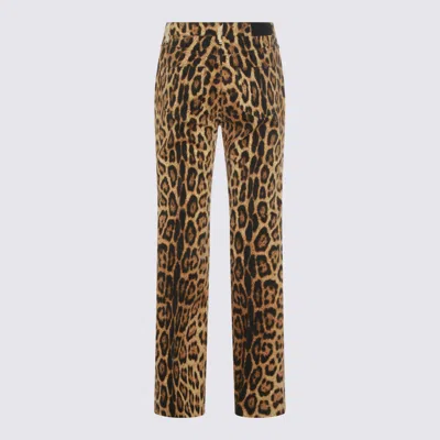 Roberto Cavalli Jeans Boot-cut - Beis In Animal Print