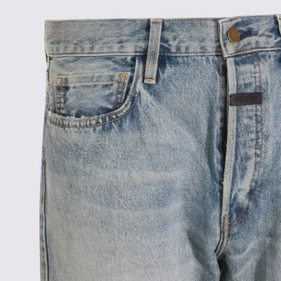 Fear Of God Light Blue Cotton Jeans In Purple