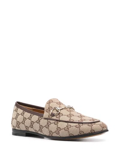 Gucci Women Gg Fabric Jordaan Loafers In Multi