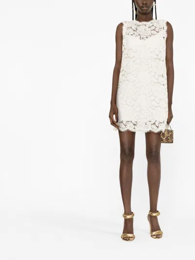 Dolce & Gabbana Lace Dress In White