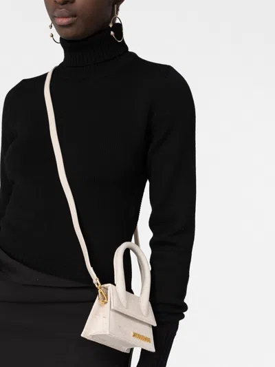 Jacquemus Le Chiquito Leather Handbag In Neutral