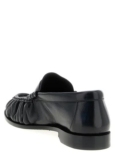 Saint Laurent Cassandre Leather Loafers In Black
