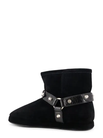 Balenciaga Women Leather And Wool Alaska Soft Bootie Boots In Black