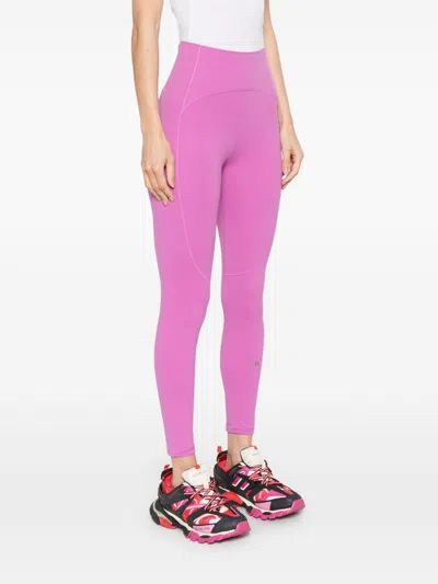 Adidas By Stella Mccartney Logo 7/8 Leggings In Purple
