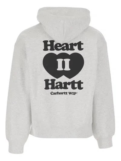 Carhartt Wip Pre Logo Cotton Hoodie In Gray