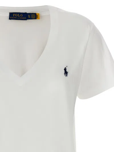 Polo Ralph Lauren Logo Embroidery T-shirt In White