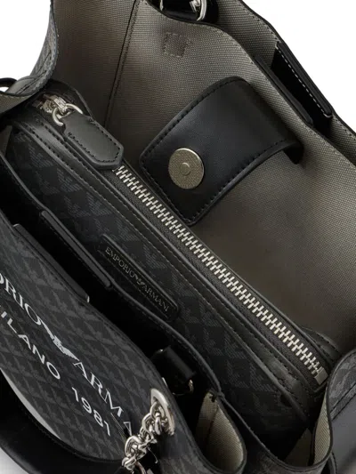 Emporio Armani Logo Tote Bag In Black