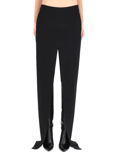 Rick Owens Long Skirt With Center Slits In Black