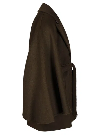 Max Mara Look 27 Adv - Verna Cape Coat Baby Camel Coats Grey In Brown